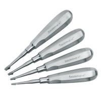 Winged Dental Elevator Set of 4 with Straight Tip 5mm, 6mm, 7mm, 8mm having Standard Handle