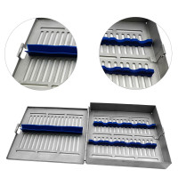 Sterilization Tray for Dental Instruments Holds up to 8 Elevators 7 3/4" x 7" x 1 3/4"