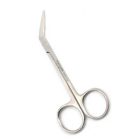 Locklin Gum Scissors Curved Shanks One Serrated Blade 6 1/4"