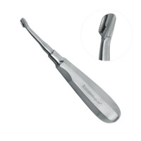 Winged Elevator Serrated Curved Tip 8mm 6" Standard Handle