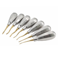 Luxating Elevator Set of 7 having Stubby Handle with Micro Serrated Tip