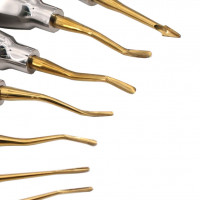Luxating Elevator Set of 7 having Stubby Handle with Micro Serrated Tip