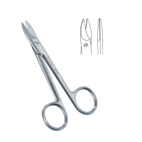 Wire Cutting Scissors 4" Straight Serrated For Cerclage Wire Only