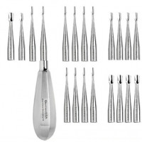 Winged Dental Elevator Set of 4 having Removable Handle