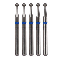 Dental Bur Diamond Round 4 - Med Grit - 19mm FG (Standard Length) - Pack of 5