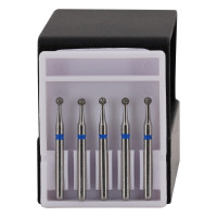 Dental Bur Diamond Round 4 - Med Grit - 19mm FG (Standard Length) - Pack of 5