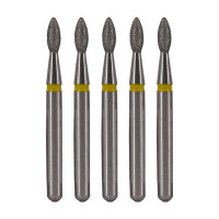 Dental Bur Diamond Football - Extra Fine Grit - 19mm FG (Standard Length) - Pack of 5