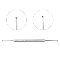 House Stapes Curette 6" Double Ended 30 Degree Angle 1.6x2.0mm