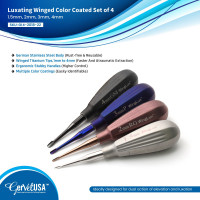 Luxating Winged Color Coated Set of 4, 1.5mm, 2mm, 3mm, 4mm