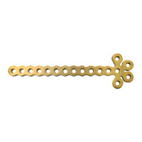 K Locking Plates 92mm Length 12 Holes 2.4mm Screws - Gold