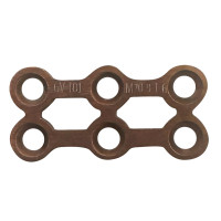 Rectangular Non Locking Mini Plates 19.5mm Length 9.5mm Width 1.0mm Thickness 6 Holes 2.0mm Screws - Rose Gold