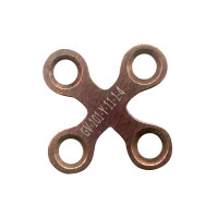 X Non Locking Mini Plates 11mm Length 1.0mm Thickness 4 Holes 2.0mm Screws - Rose Gold