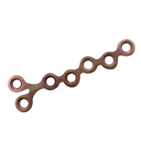 Y Non Locking Mini Plates 34.5mm Length 1.0mm Thickness 7 Holes 2.0mm Screws - Rose Gold