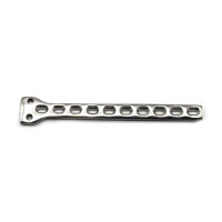 T Plate Locking 22mm Length 22mm Width 4mm Thickness Curved Head 10x2 Holes