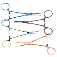 Kelly Hemostatic Forceps 5 1/2" Curved Color Coated