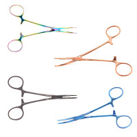 Kelly Hemostatic Forceps 5 1/2 inch Curved Color Coated