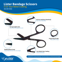 Lister Bandage Scissors 3 1/2" Color Coated