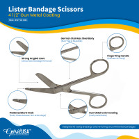 Lister Bandage Scissors 4 1/2" Color Coated