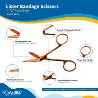 Lister Bandage Scissors 4 1/2" Color Coated