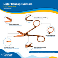 Lister Bandage Scissors 5 1/2" Color Coated