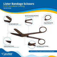 Lister Bandage Scissors 5 1/2" Color Coated