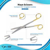 Mayo Scissors Curved - Tungsten Carbide