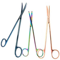 Metzenbaum Scissors 7 inch Curved, Color Coated