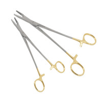 Olsen Hegar Needle Holder Scissors Combination - Tungsten Carbide Inserts Jaws, Left Handed