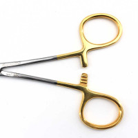 Olsen Hegar Needle Holder Scissors Combination Serrated - Tungsten Carbide, Curved Tips