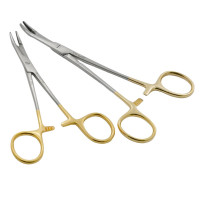 Olsen Hegar Needle Holder Scissors Combination Serrated - Tungsten Carbide, Curved Tips