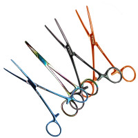 Rochester Carmalt Forceps Curved Color Coated