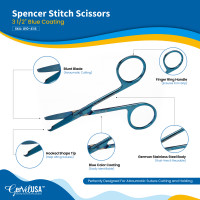 Spencer Stitch Scissors 3 1/2" Color Coated