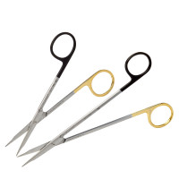 Super Sharp Steven's Tenotomy Scissors Straight - Tungsten Carbide, Gold Rings and Shanks