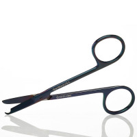 Stitch Suture Removal Scissors, Color Coated, Straight, 4 1/2"