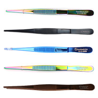 Thumb Tissue Forceps 5" 1x2 Teeth, Color Coated