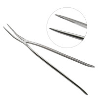Equine Dental Root Fragment Forceps - Delicate 45°