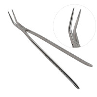 Equine Dental Root Fragment Forceps - Delicate 45°