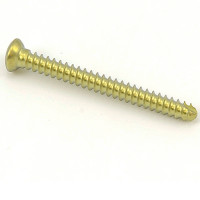 Cortex Bone Screw 3.5mm Length 38mm Self-Tapping Hex Head Titanium