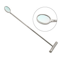 Large Dental Mirror; Oval Head  16 1/2" Long