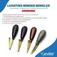 WingLux Luxating Winged Elevator Removable Titanium Tip - Color Coated