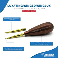 WingLux Luxating Winged Elevator Removable Titanium Tip - Color Coated