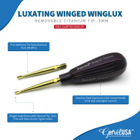 WingLux Luxating Winged Elevator Removable Titanium Tip - Color Coated