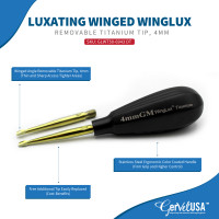 WingLux Luxating Winged Elevator Removable Titanium Tip - Color Coated